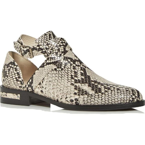 Freda Salvador Shoes - Freda Salvador Womens Spark B/W Snake Print Ankle strap Booties Shoes NWT